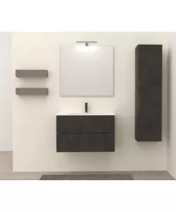 MOBILE BAGNO "CANALETTO" GRIGIO, 80 CM